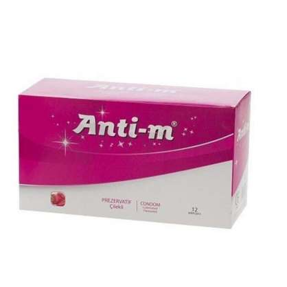 Anti-m Prezarvatif Çilekli 12'li 5 Paket